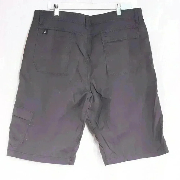 Prana Zion Gray Cargo Shorts Large x 12" inseam M3STRE110 smoke color - Picture 5 of 11